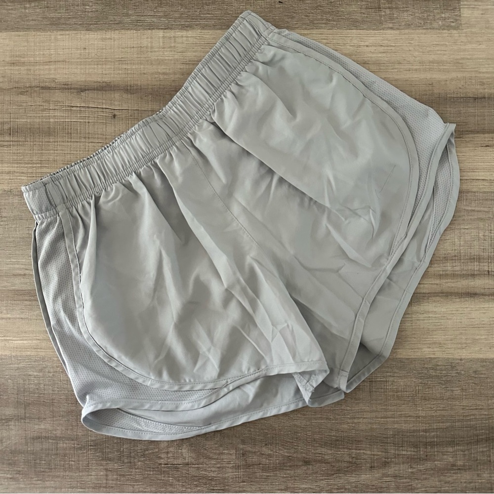 Nike Light Gray Women's Athletic Shorts - Lightweight Running Shorts
